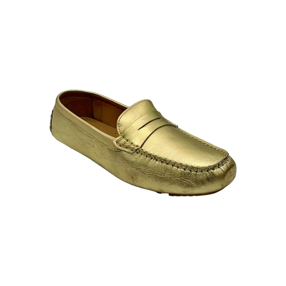 Flag LTD. Men's Morgan Leather Penny Loafer Moccasins Champagne - Medium
